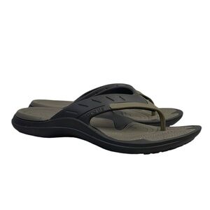 Crocs Unisex Mocha brown sandals thong style size M7 Women 9 almost new